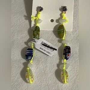 Free People glass bead earrings NWT!
